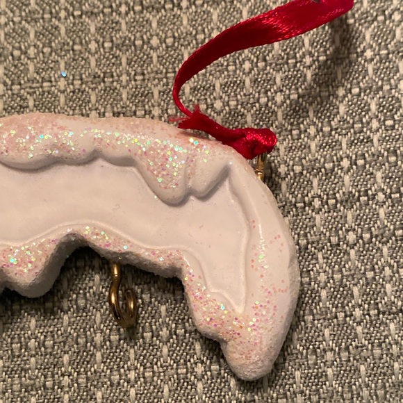 Ganz 2-hook Personalizable Ornament Hanger with Glitter Small NWT - Picture 4 of 4